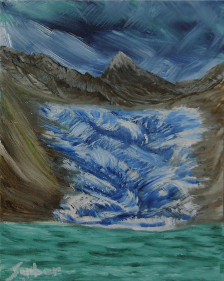 Glacier to Ocean Painting by Suzanne Surber