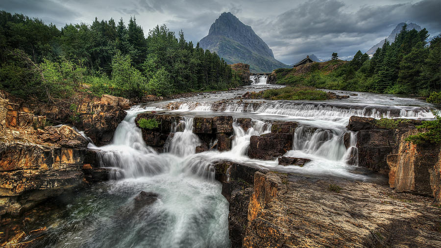 Glacier Waterfall Photograph by Jaki Miller