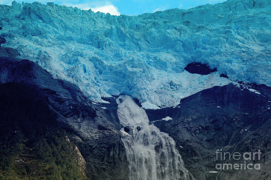 Glacier Waterfall Photograph by Tap On Photo