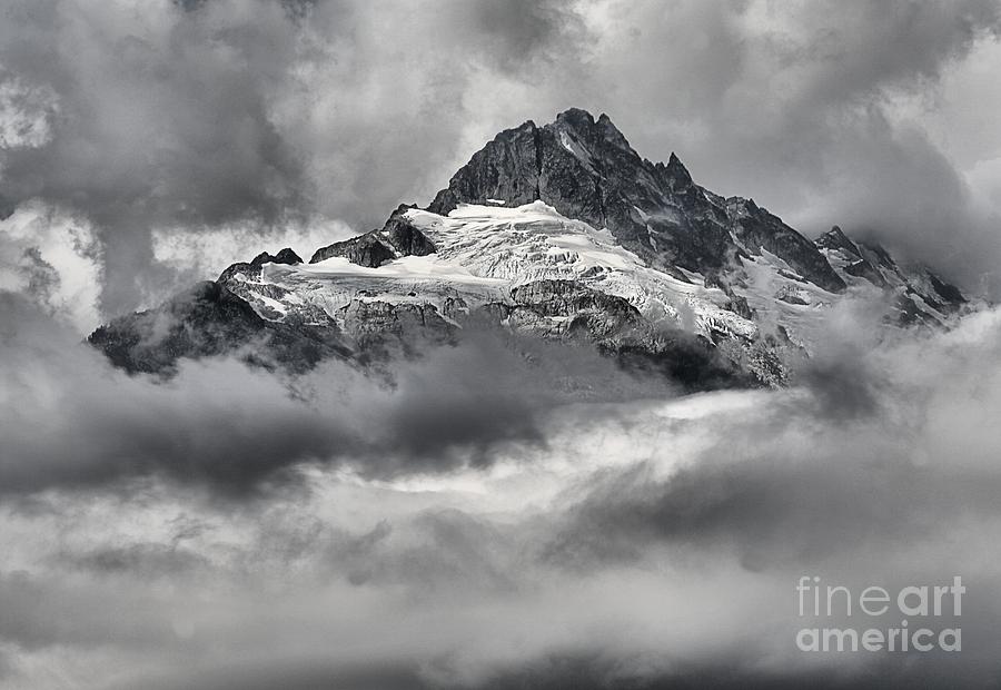 Glaciers Clouds And Coastal Mountain Peaks Photograph by Adam Jewell