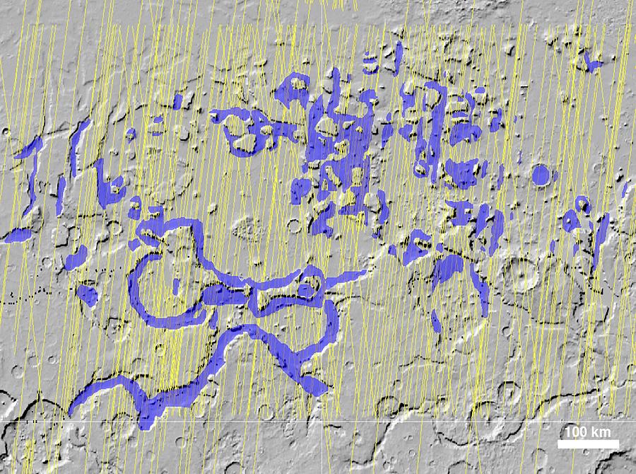 Glaciers On Mars Photograph by Nasa/jpl-caltech/asu/u.rome/swri/science Photo Library