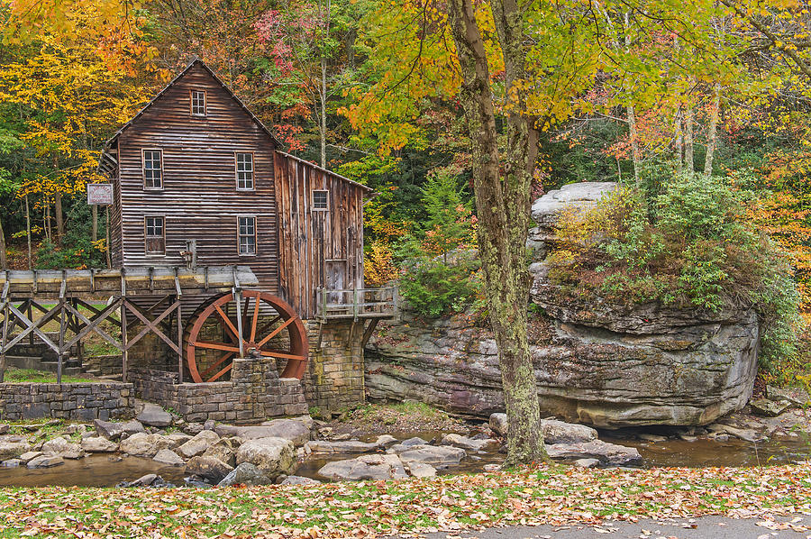 Glade Creek Grist Mill at Babcock State Park in WV Photograph by Willie Harper