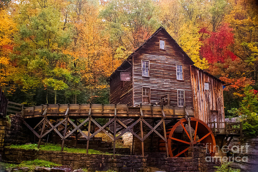 Glade Creek Grist Mill Photograph - Glade Creek Grist Mill by M Three Photos