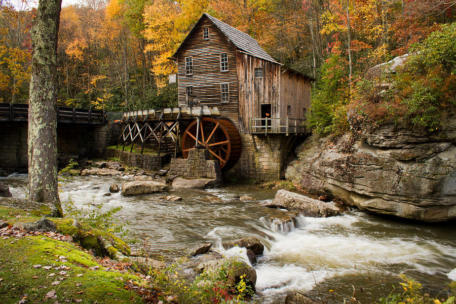 Babcock State Park Photograph - Glade Creek Grist Mill by Nathaniel Kidd Babcock State Park Photograph - Glade Creek Grist Mill by Nathaniel Kidd
