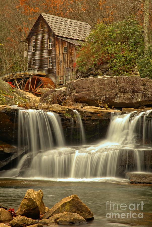 Glade Creek Grist Mill Portrait Photograph by Adam Jewell