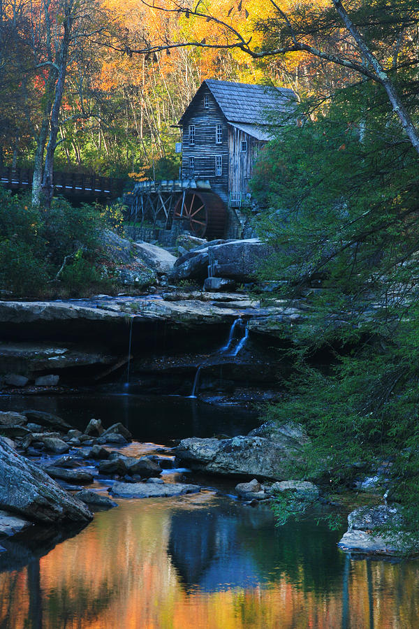Glade Creek Mill Reflection Photograph by Scott Cunningham
