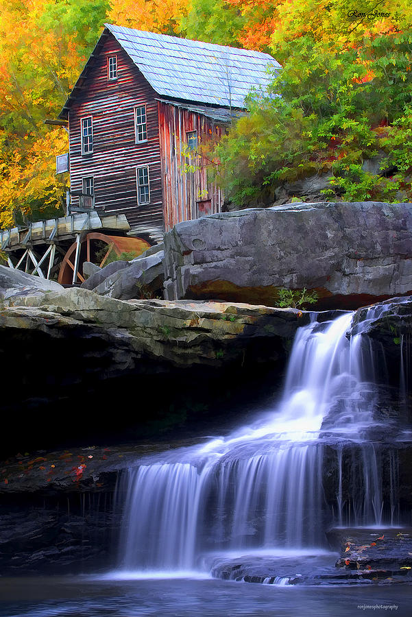 Fall Photograph - Glade Creek Mill by Ron Jones