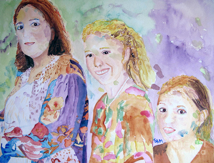 Gladiola Girls 2 Painting by Sandy McIntire