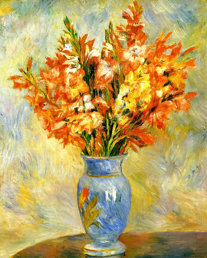 Flower Digital Art - Gladioli by Pierre-Auguste Renoir
