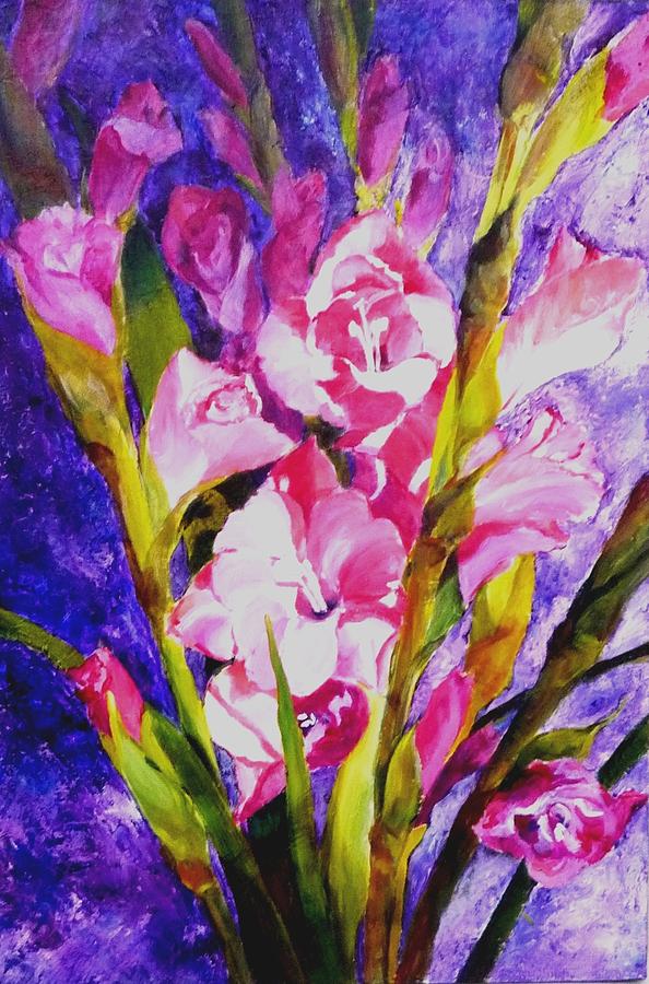 Gladiolus Glamour Painting by Betty M M Wong - Fine Art America