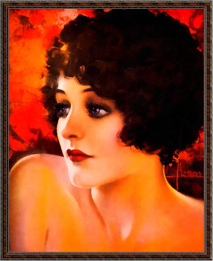 Glamorous Pin Up Model Digital Art by Rolf Armstrong