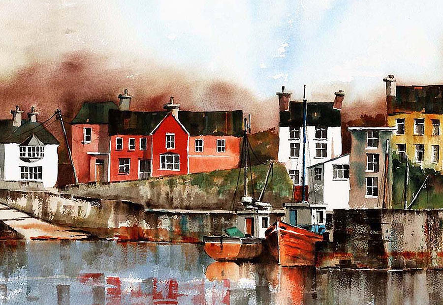 Glandore Harbour in  West Cork Painting by Val Byrne