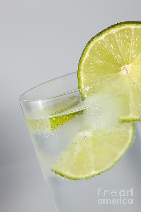 Glas with lime. Photograph by Vanessa D -