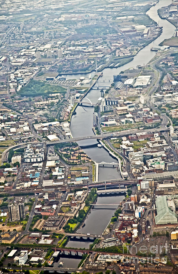 City Photograph - Glasgow aerial by Liz Leyden