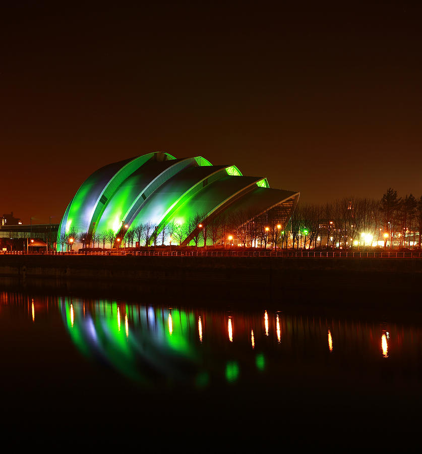 Glasgow Armadillo in Green Light Photograph by Maria Gaellman
