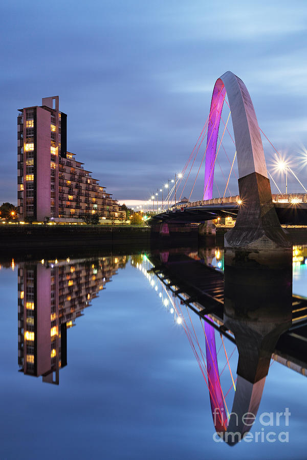 Glasgow Clyde Arc Bridge Reflections Photograph by Maria Gaellman