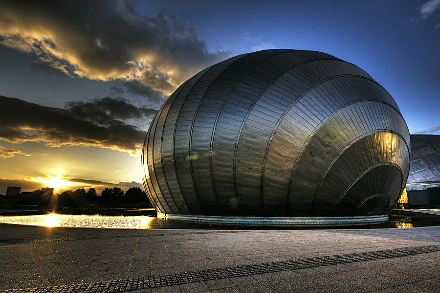 Glasgow Imax Sunset Photograph by Daniel Davison