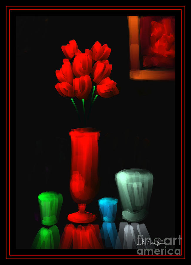 Glass and Flowers Painting by Steven Lebron Langston
