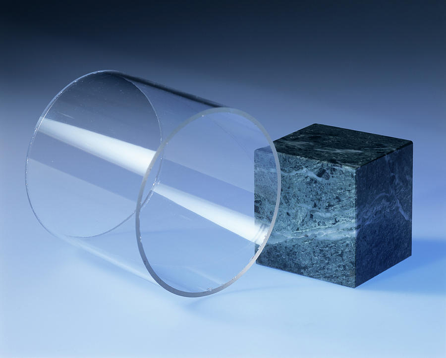 Cube Photograph - Glass And Marble Shapes by Sheila Terry/science Photo Library