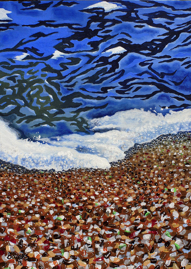 Nature Painting - Glass Beach Fort Bragg Ca by Jim Bowers