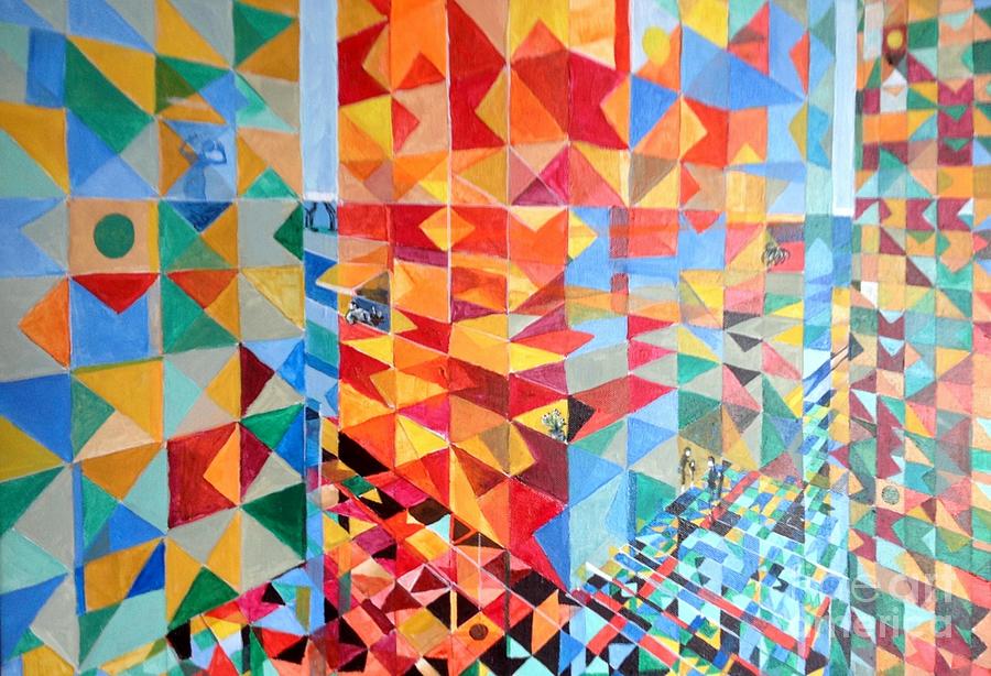 Glass Ceiling Geometry Painting by Chris Walker
