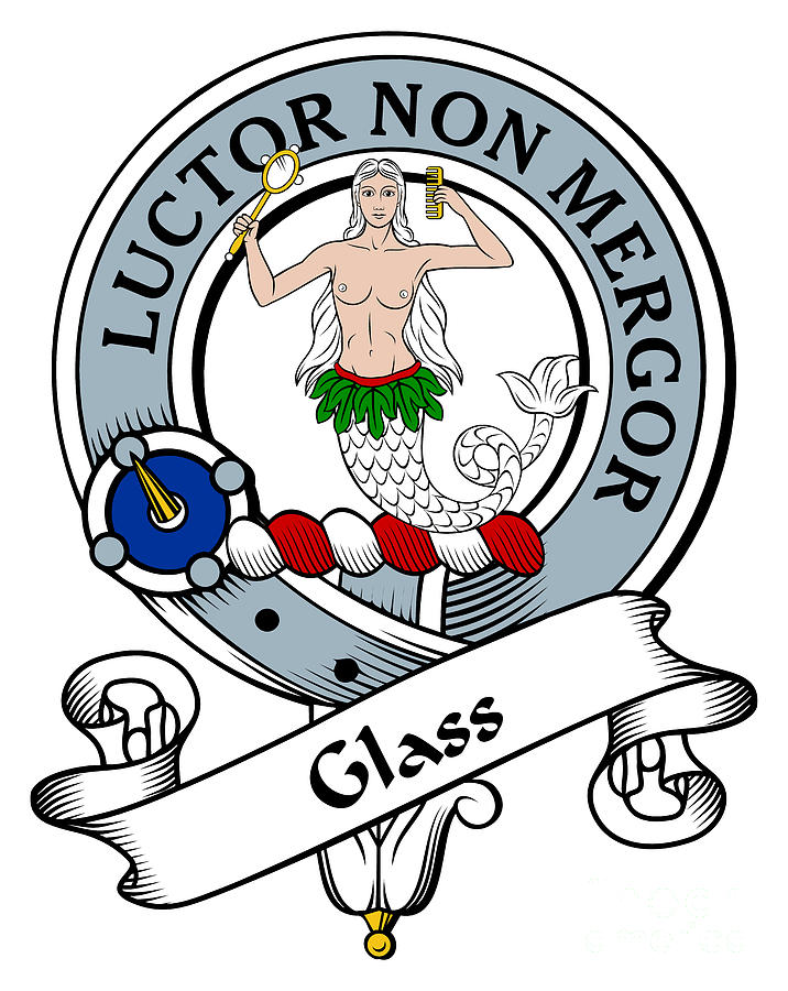 Clan Digital Art - Glass Clan Badge by Heraldry