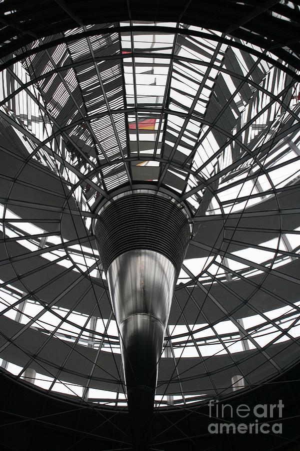 Berlin Photograph - Glass Cupola - Reichstagsbuilding Berlin by Christiane Schulze Art And Photography