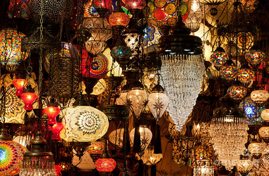 Lamp Photograph - Glass Lanterns 08 by Rick Piper Photography