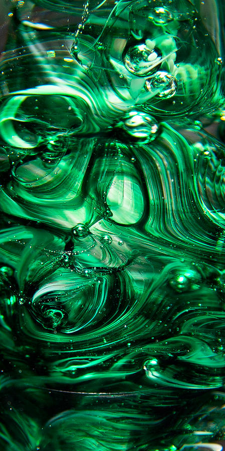 Glass Macro Abstract EGW Photograph by David Patterson