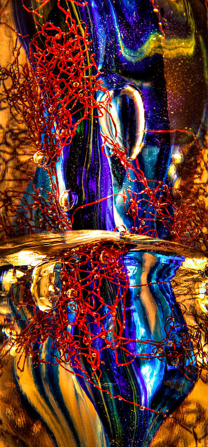 Glass Macro Abstract M2 Photograph by David Patterson