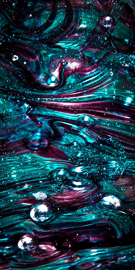Glass Macro Abstract RB3 Photograph by David Patterson
