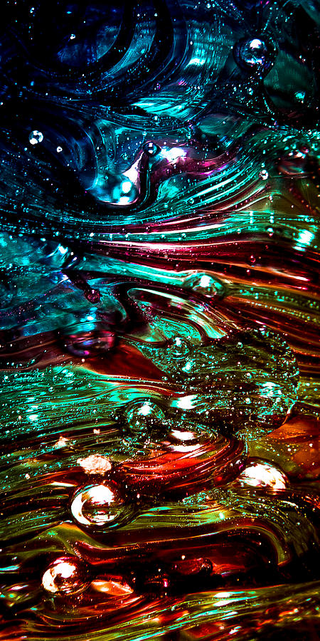 Glass Macro Abstract RB3CE Photograph by David Patterson