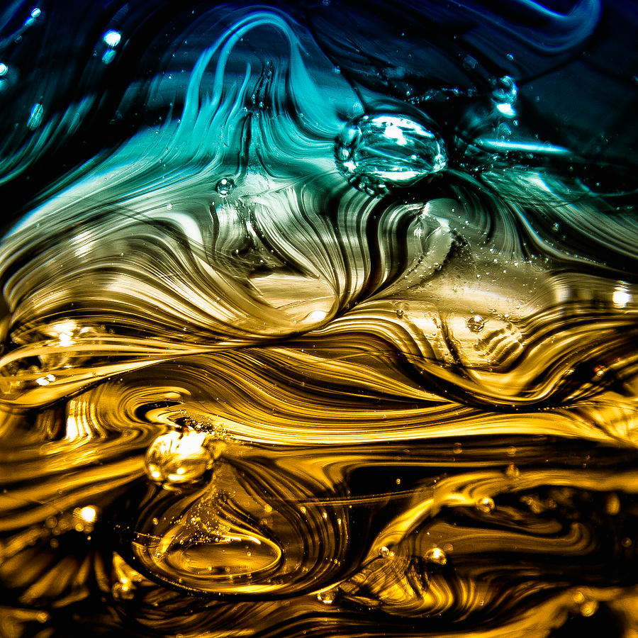 Glass Macro Abstract RBWCE Photograph by David Patterson