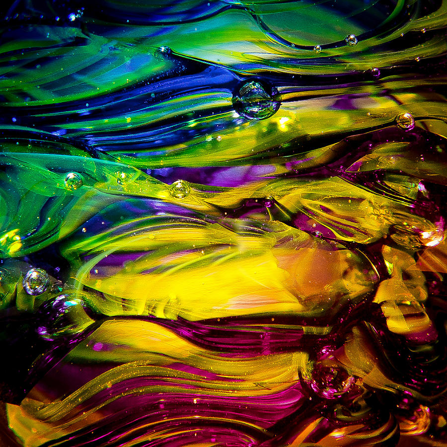 Glass Macro Abstract RCY1 Photograph by David Patterson