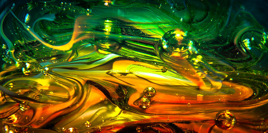 Glass Macro Abstract RGO1CE2 Photograph by David Patterson