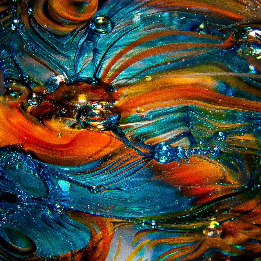 Glass Macro Abstract RTO Photograph by David Patterson