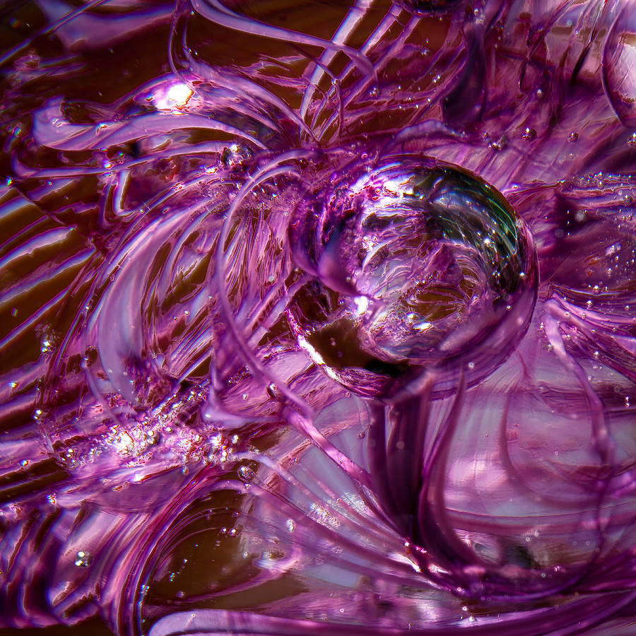 Glass Macro - Deep Pinks Photograph by David Patterson
