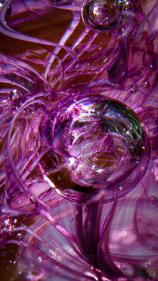 Glass Macro - Deep Pinks II Photograph by David Patterson