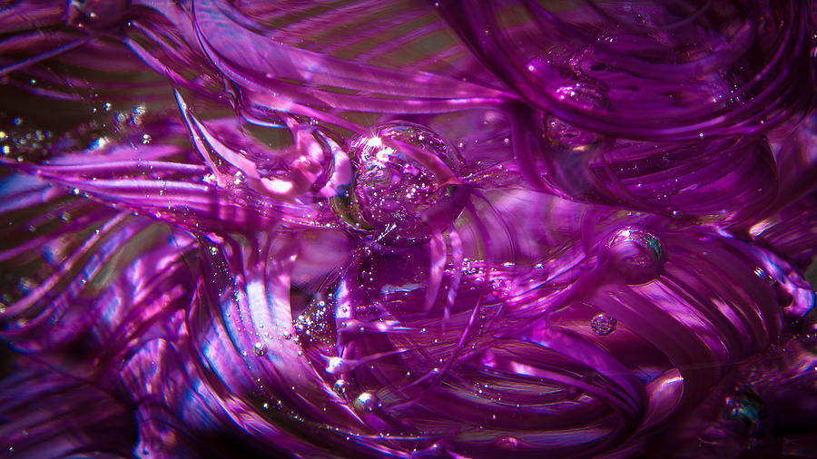 Glass Macro - Deep Pinks III Photograph by David Patterson