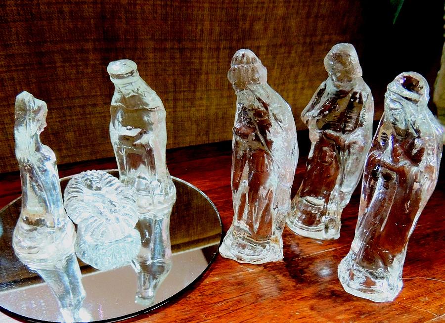 Glass Nativity Set Photograph by Karen Majkrzak Fine Art America