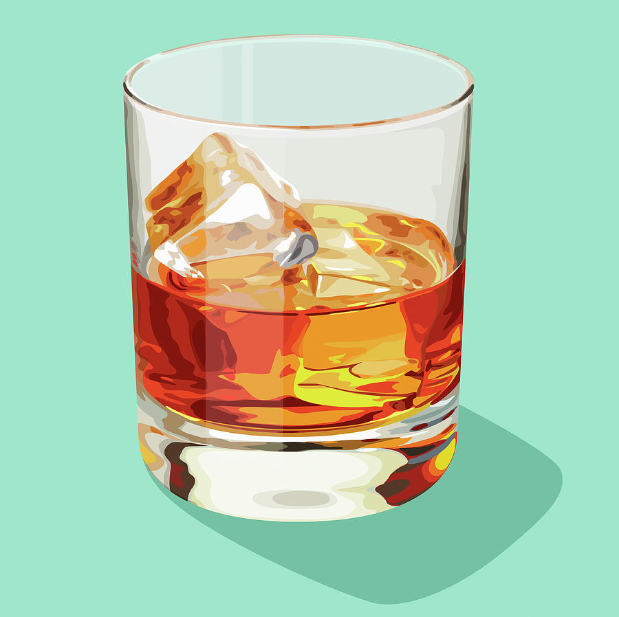 Glass Of Whisky On The Rocks Photograph by Ikon Ikon Images