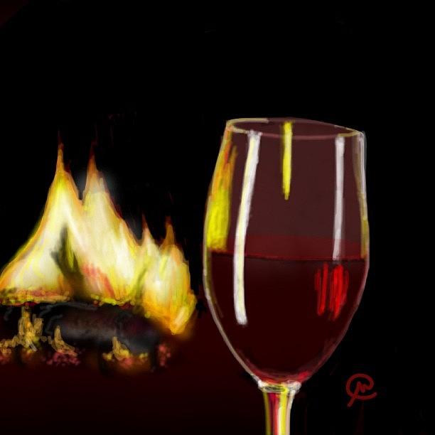 Ds2 Photograph - Glass Of Wine By The Fire...one Of by Michelle Cronin