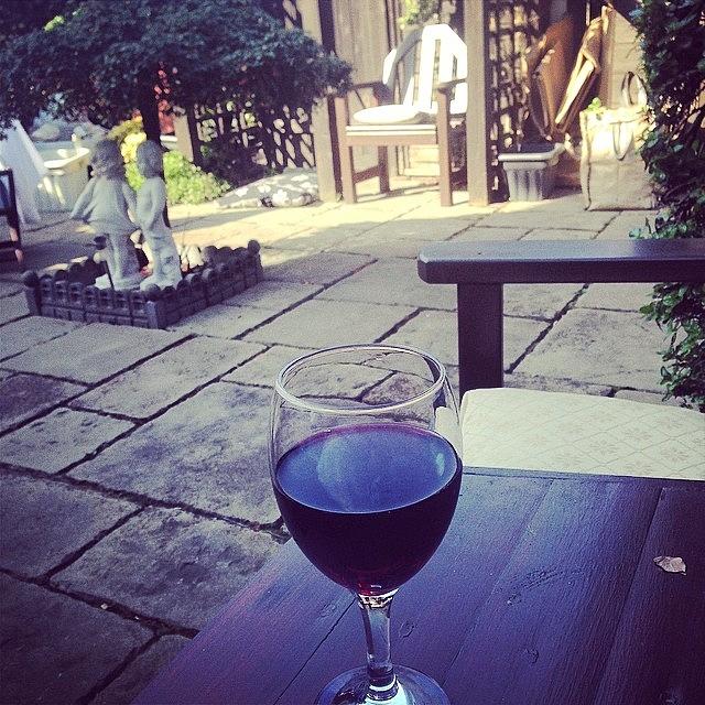 Newhouse Photograph - Glass Of Wine, Chilling In The Garden! by Laurena Pascoe