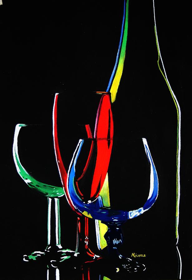 Glass on Black Pastel by Michele Turney