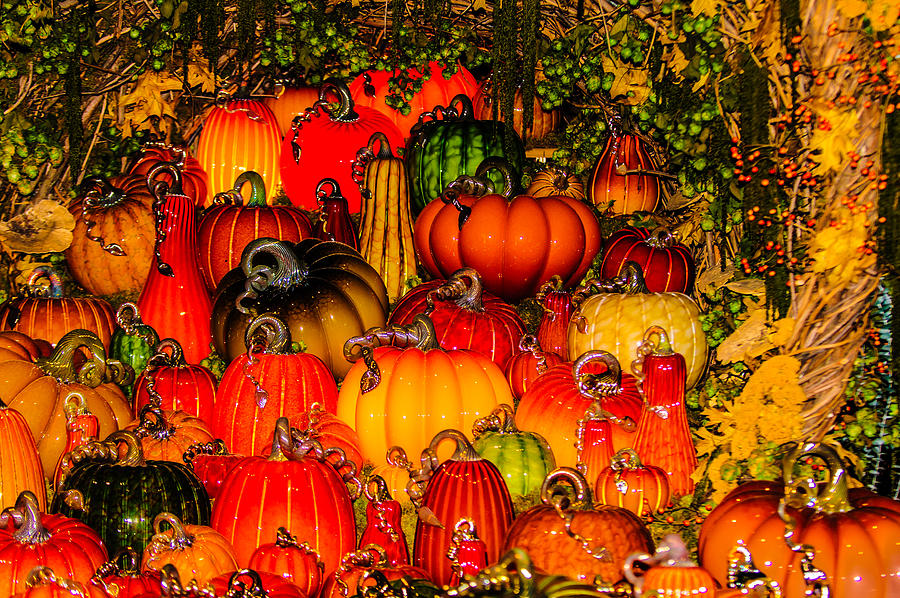 Glass Pumpkins Photograph by Louis Dallara