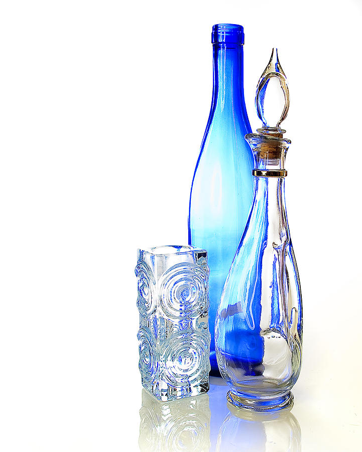 Blue Photograph - Glass by Rick Mosher