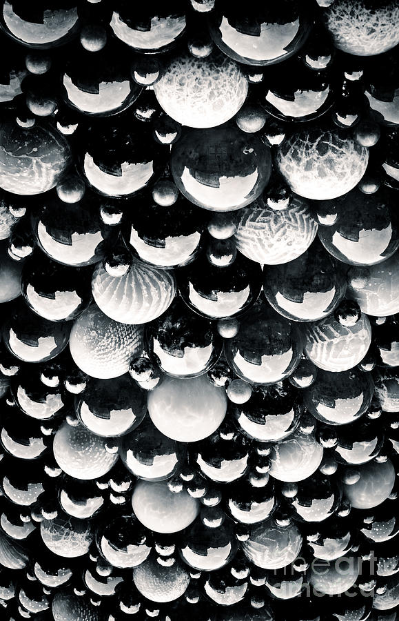Ball Photograph - GLASS SKY blown glass spheres of Mdina glass in Malta by Andy Smy