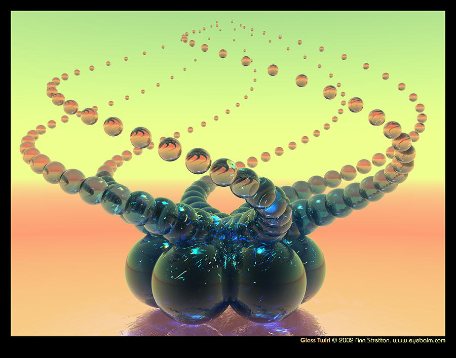 Glass Twirl  Digital Art by Ann Stretton