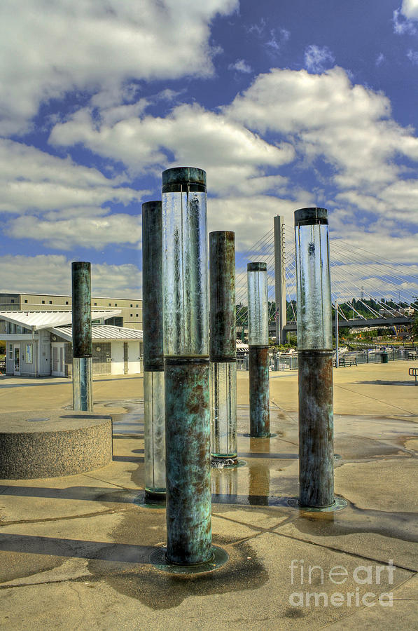 Glass Water Columns Photograph by Chris Anderson