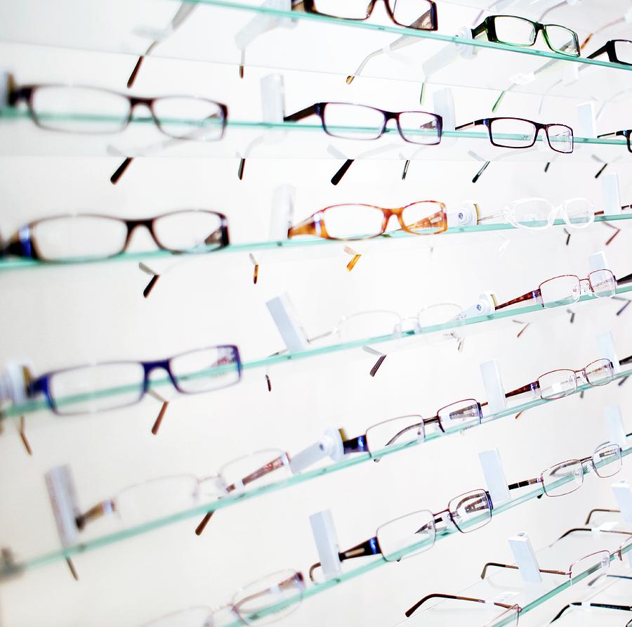 Glasses On Display Photograph by Ian Hooton/science Photo Library